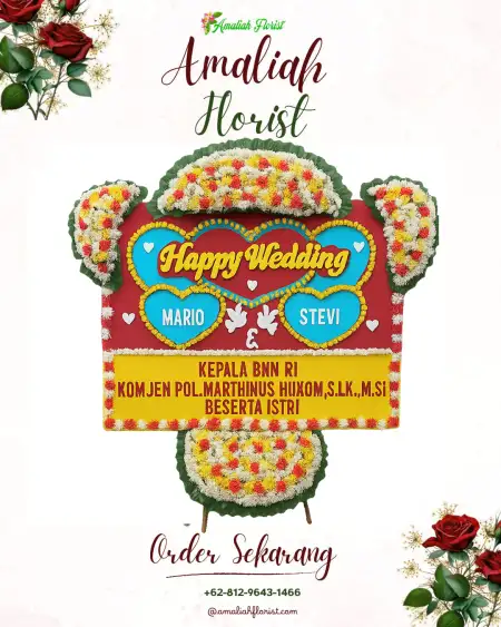 Papan Bunga Pernikahan Sampang Turus